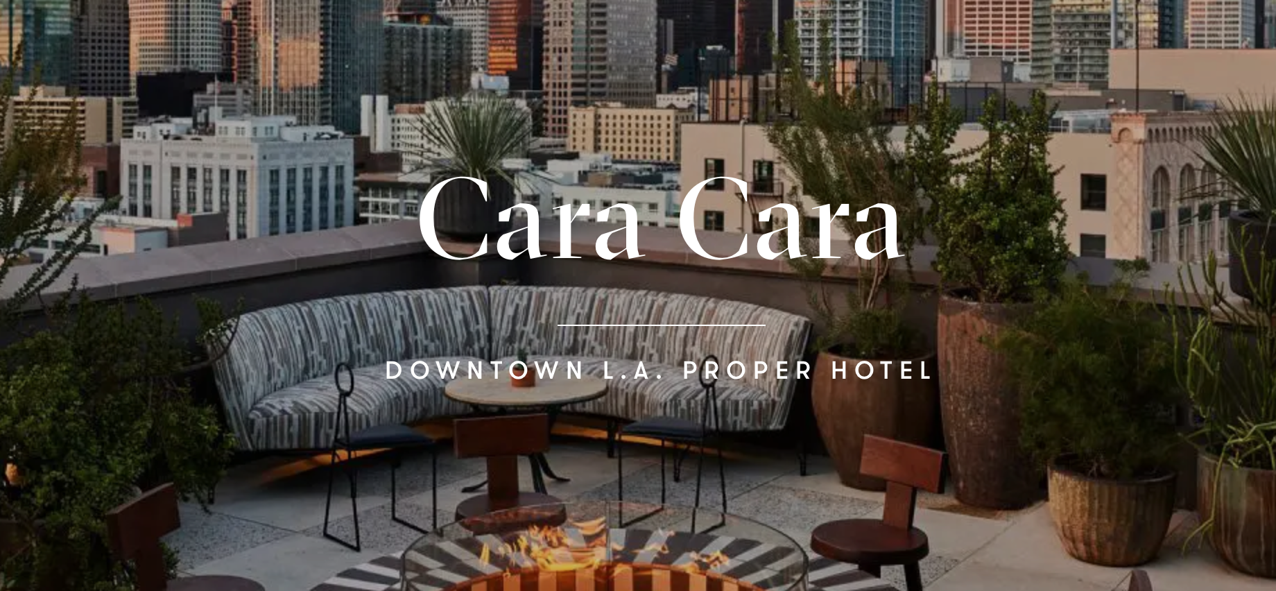 Cara Care Rooftop Bar at the LA Proper Hotel